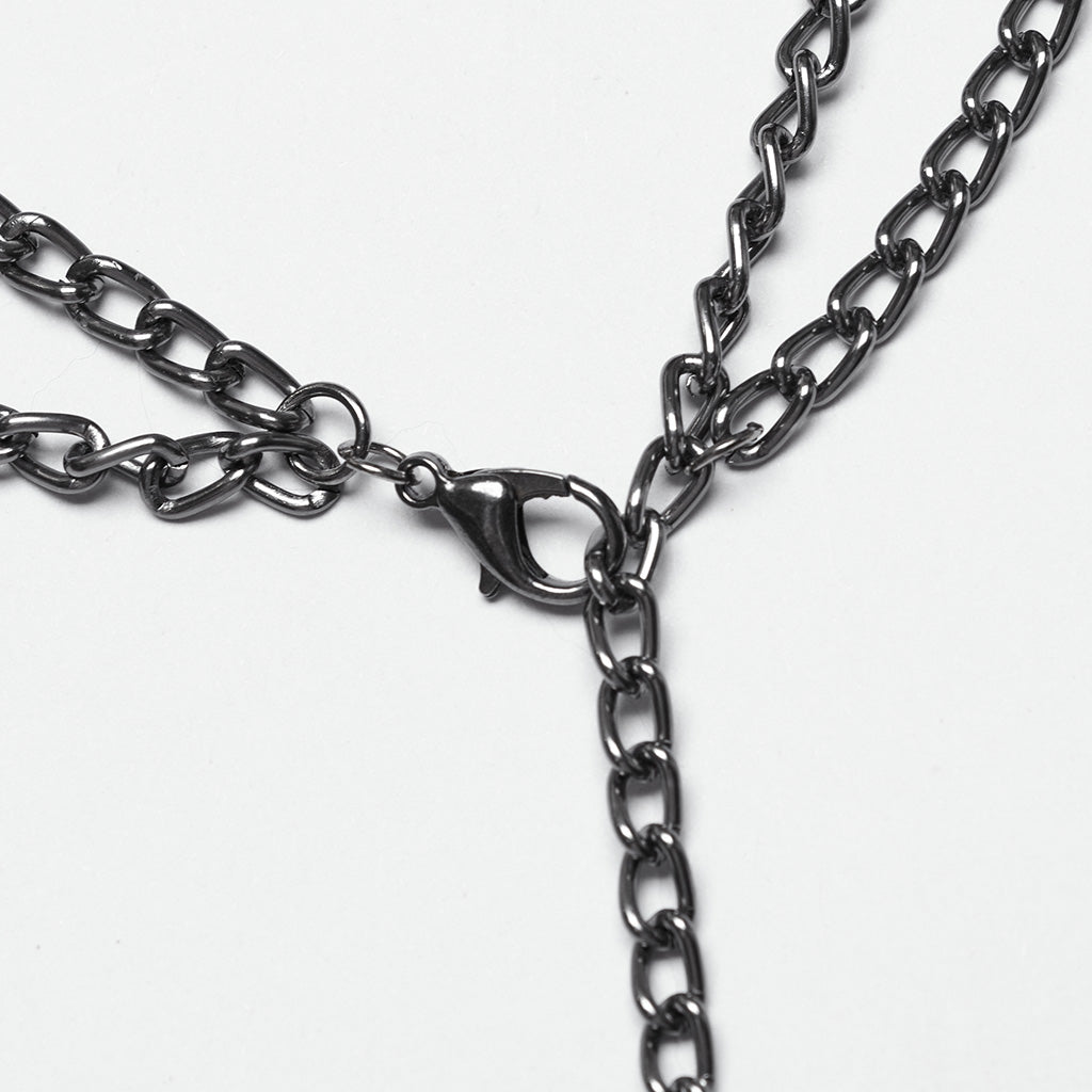 Punk Rave Nicandra gothic skull crown chain detail with gothic metal links
