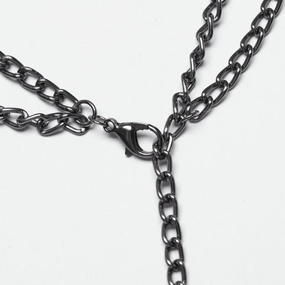 Punk Rave Nicandra gothic skull crown chain detail with gothic metal links