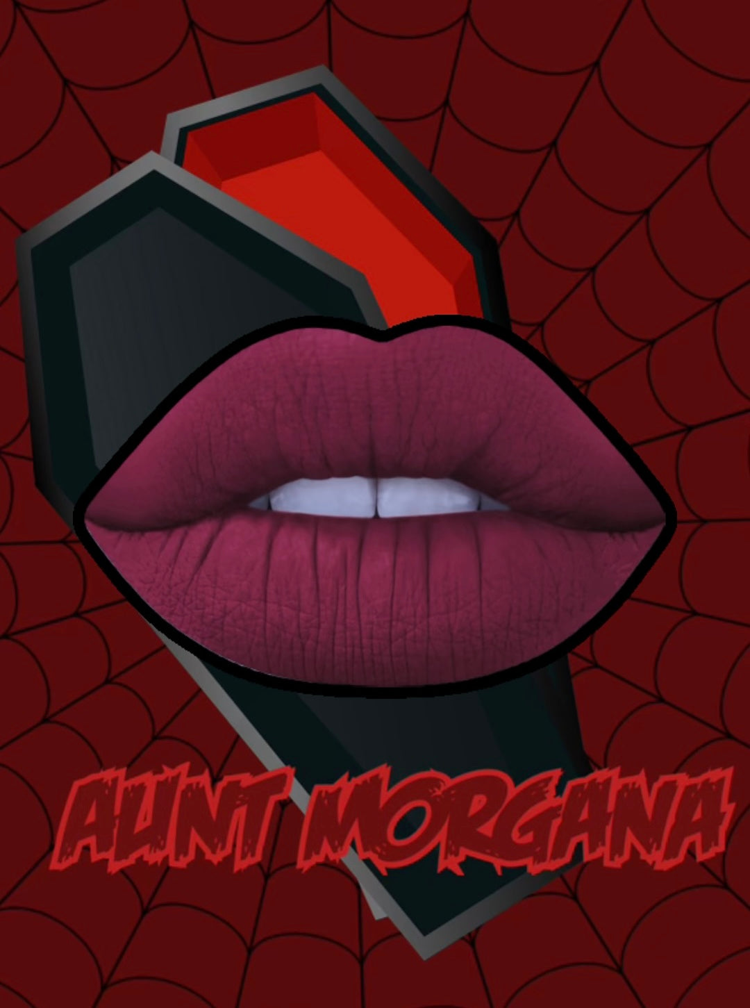Radioactive Unicorn Aunt Morgana dark raspberry lipstick alternative gothic makeup
