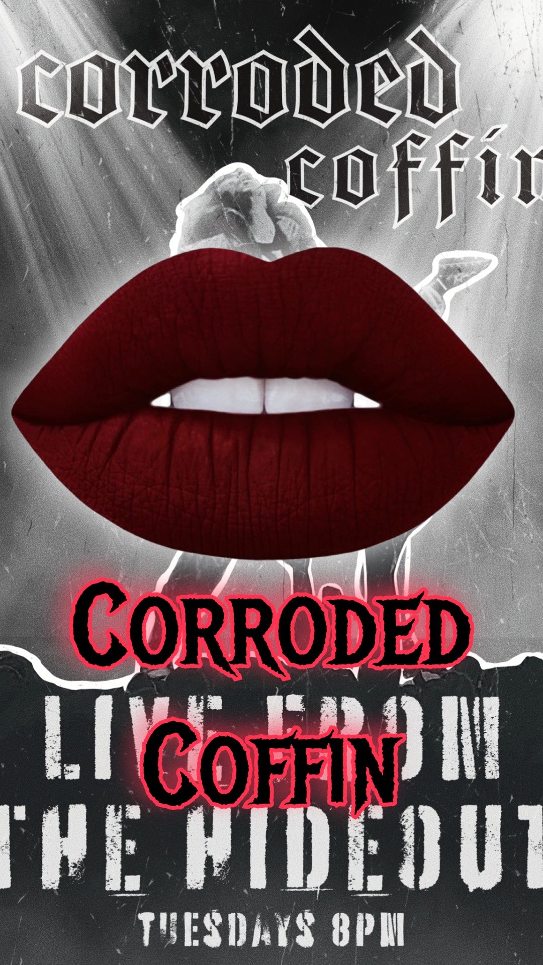 Radioactive Unicorn Corroded Coffin liquid lipstick matte dark red purple gothic shade with long-lasting finish