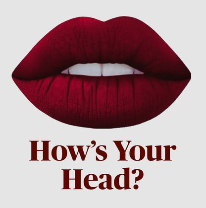 Radioactive Unicorn How’s Your Head deep rose red lipstick bold gothic red lips