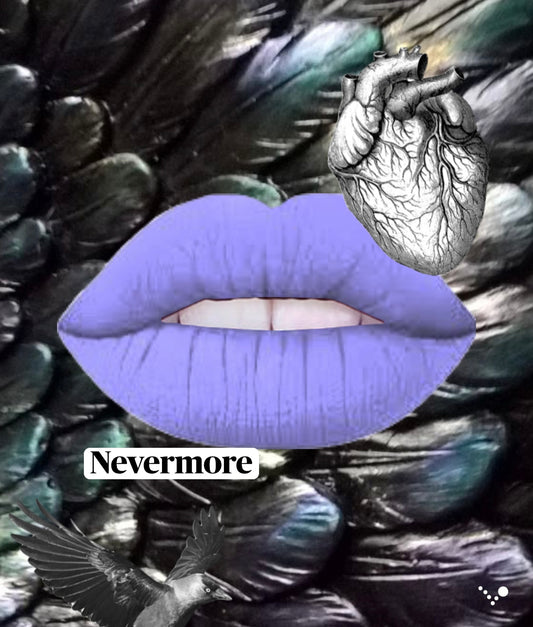 Radioactive Unicorn Nevermore lipstick lilac purple liquid lipstick gothic makeup shade