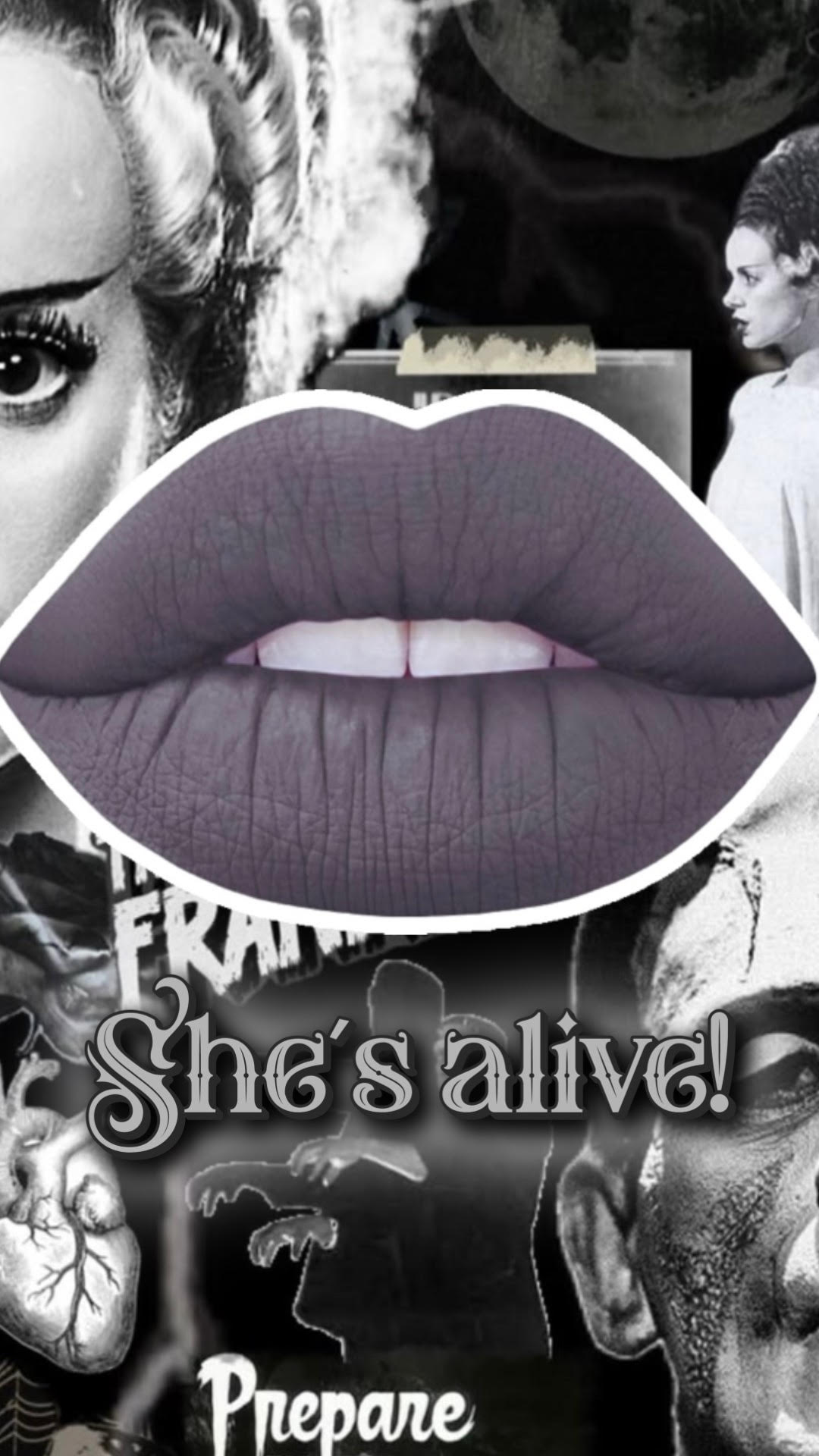 Radioactive Unicorn She's Alive lipstick lavender grey matte shade gothic alternative liquid lipstick