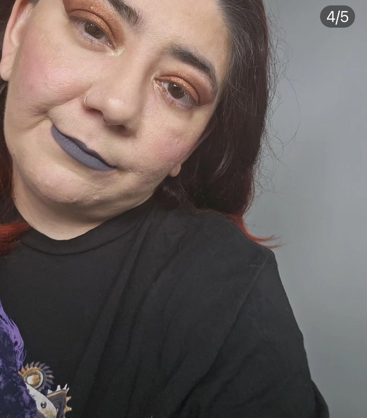 Radioactive Unicorn She's Alive lipstick lavender grey matte finish alternative makeup look