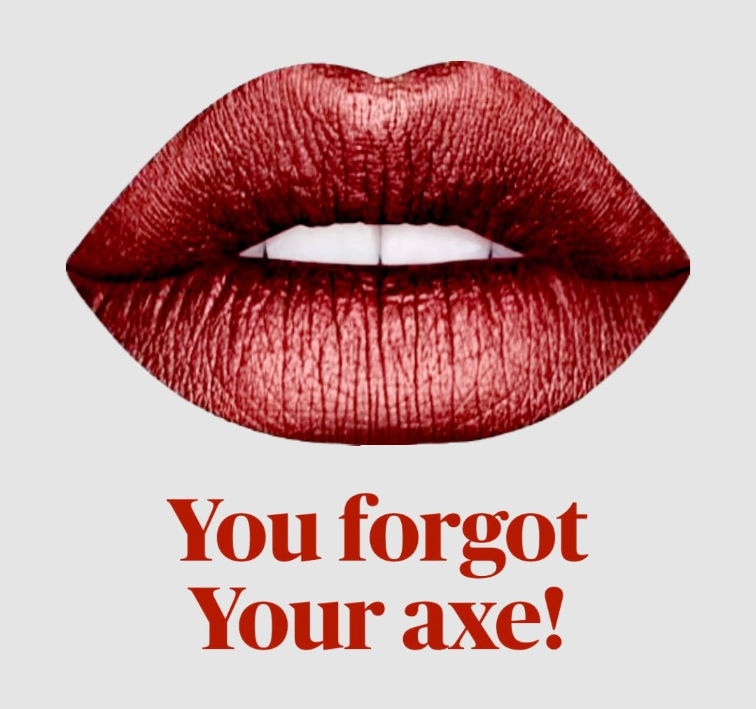 Radioactive Unicorn You Forgot Your Axe metallic brick red lipstick bold gothic red lips