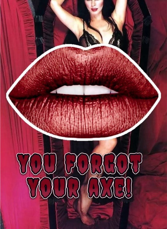 Radioactive Unicorn You Forgot Your Axe lipstick metallic brick red gothic glam shade