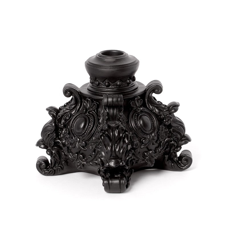 Alchemy Gothic – Rococo Candlestick Black Baroque Scrollwork Gothic Table Decor