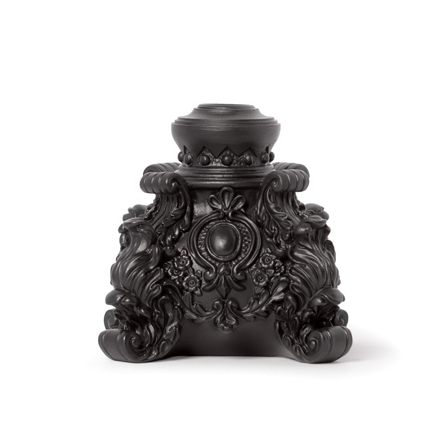Alchemy Gothic – Rococo Candlestick Black Baroque Scrollwork Gothic Table Decor