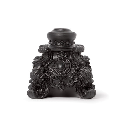 Alchemy Gothic – Rococo Candlestick Black Baroque Scrollwork Gothic Table Decor