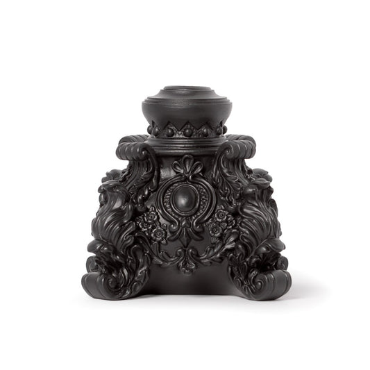 Alchemy Gothic – Rococo Candlestick Black Baroque Scrollwork Gothic Table Decor