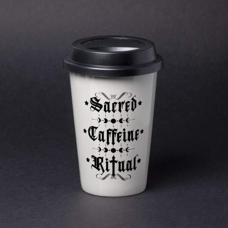 Alchemy Gothic Sacred Caffeine Ritual Travel Mug Gothic Coffee Ceramic Gift