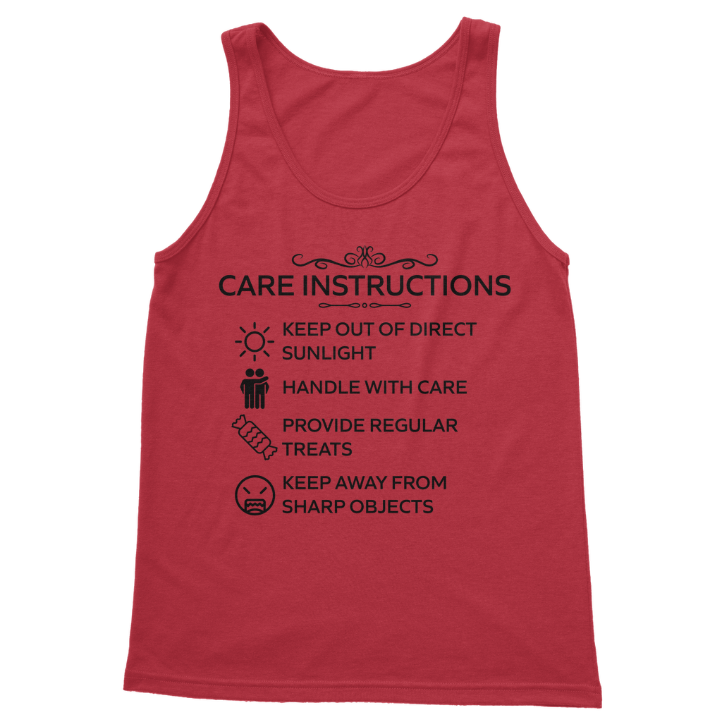 Lightweight summer tank with black lettering