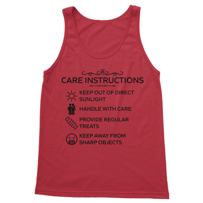 Lightweight summer tank with black lettering