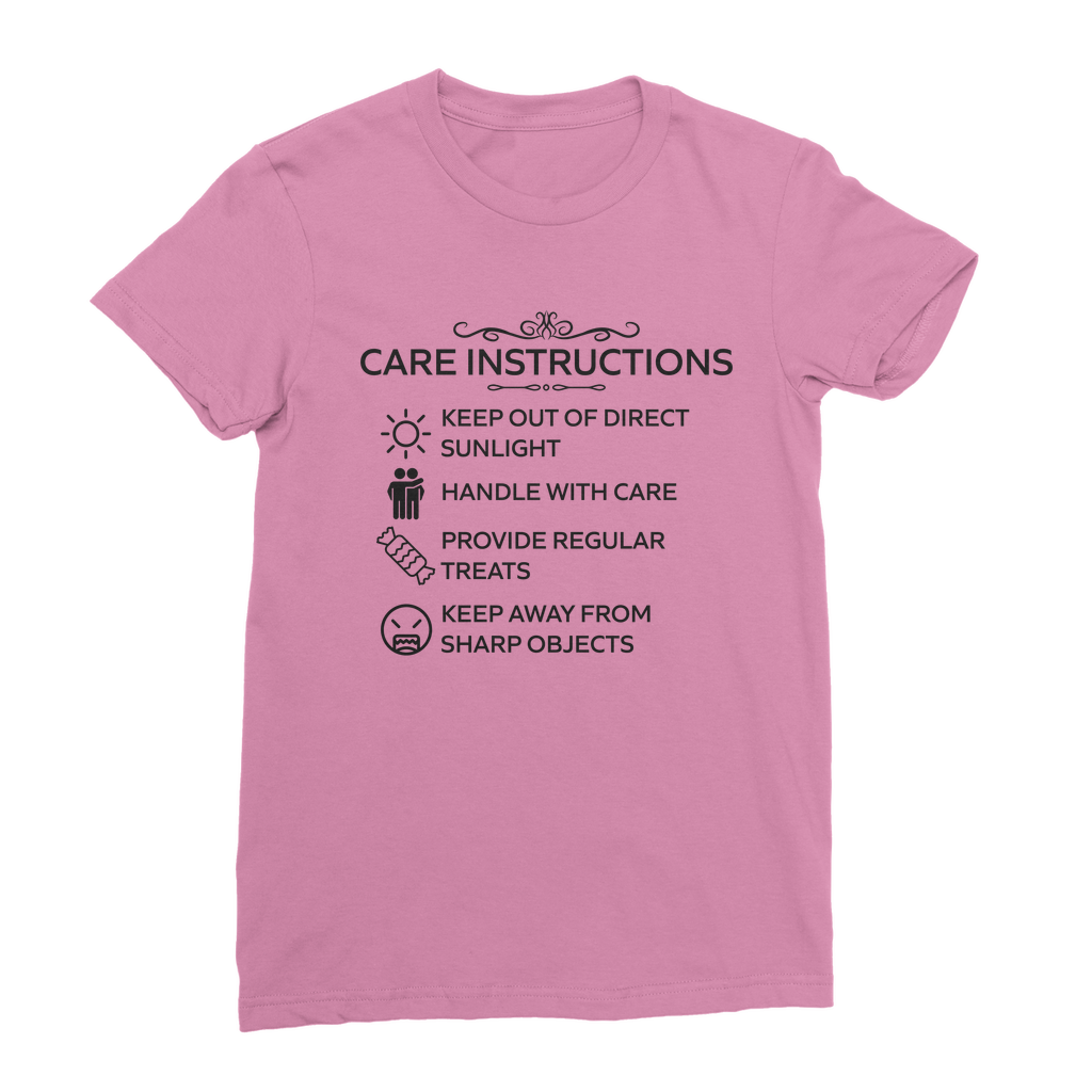 Humorous ringspun cotton t-shirt with bold black text