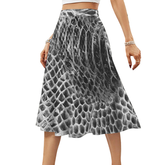Shedding Skin snakeskin goth midi skirt elastic waist