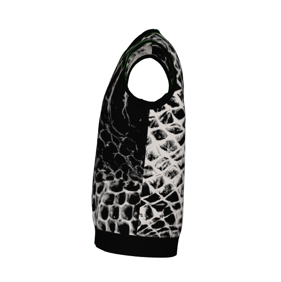 Made to order snake skin jacquard knit vest UK