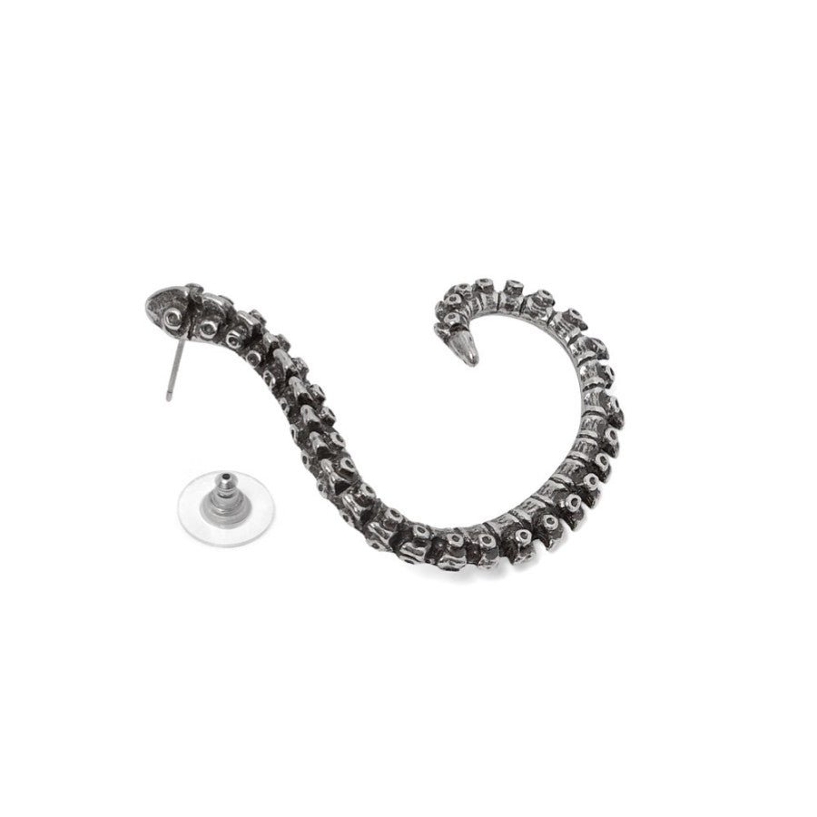 Alchemy Gothic Spine Ear Wrap Fine Pewter Anatomical Skeletal Gothic Earring