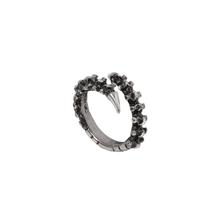 Alchemy Gothic – Spine Ring Fine Pewter Anatomical Skeletal Occult Jewellery