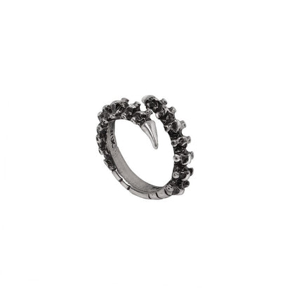 Alchemy Gothic – Spine Ring Fine Pewter Anatomical Skeletal Occult Jewellery