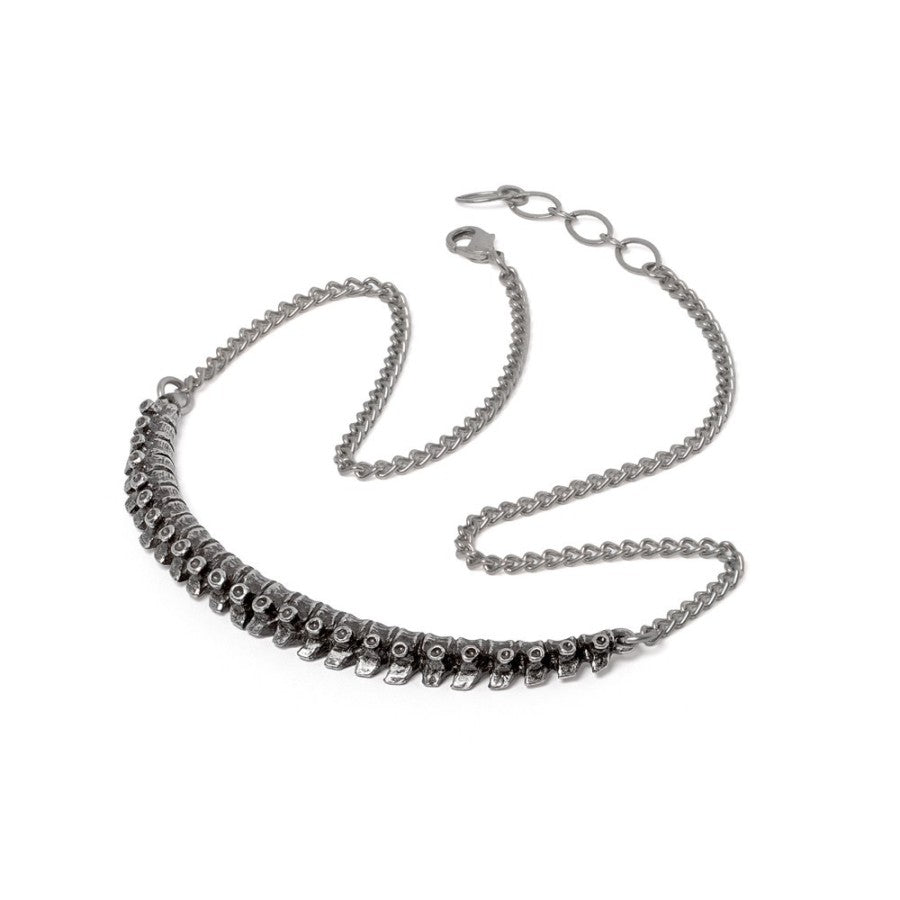 Alchemy Gothic Spine Necklace Fine Pewter Anatomical Skeletal Occult Jewellery