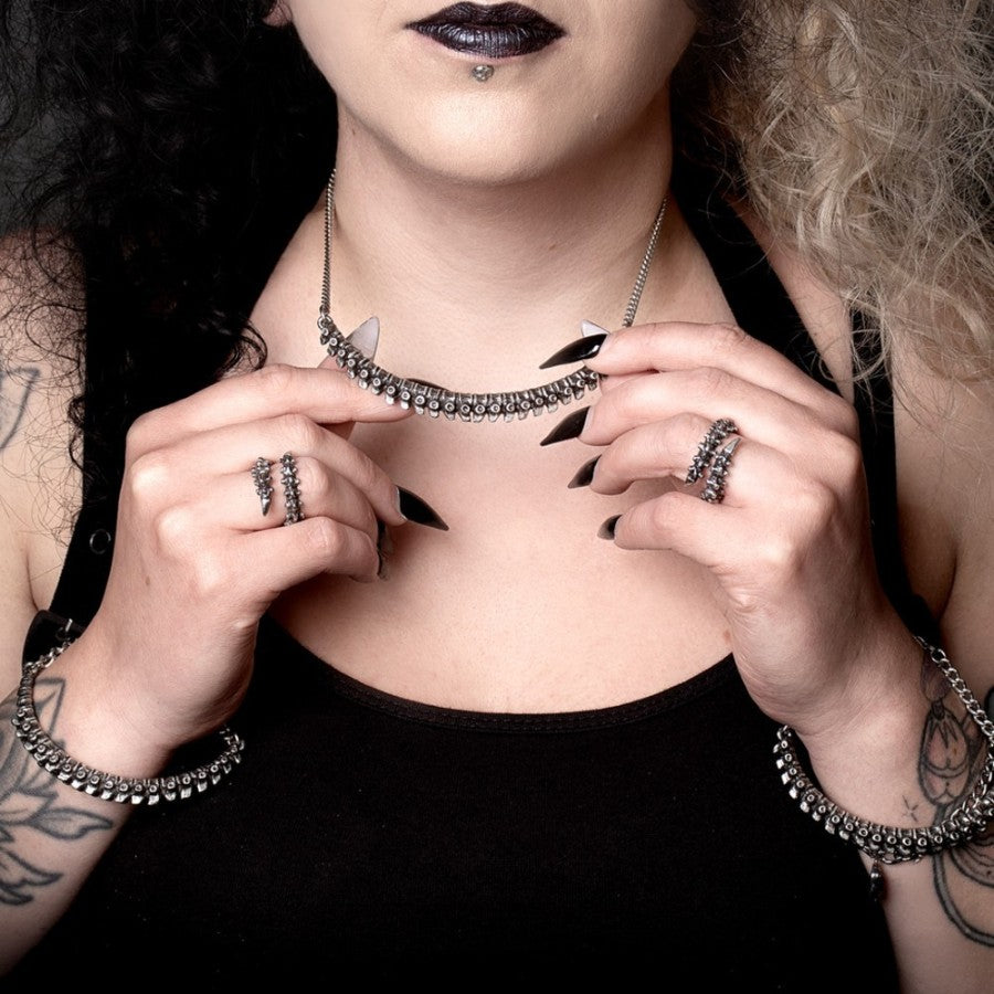 Alchemy Gothic Spine Necklace Fine Pewter Anatomical Skeletal Occult Jewellery