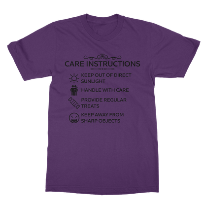 Unisex soft-style t-shirt with original alternative design in purple