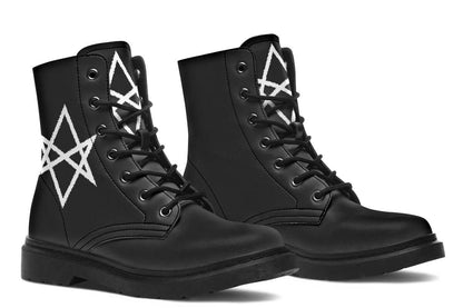 Gothic Attitude Unicursal Hexagram Protection Boots