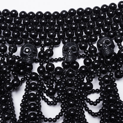 Punk Rave Aphrodite beaded necklace layered gothic bead pattern detail