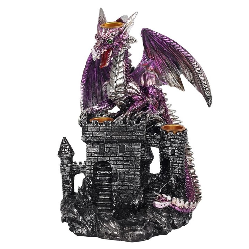 Purple Dragon on Castle Backflow Incense Burner - Kate's Clothing