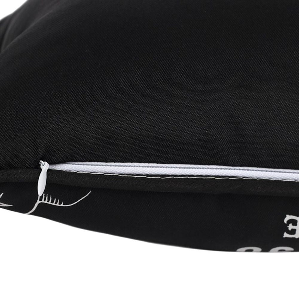 Small Rectangular Black and White Talking Board Cushion - Kate's Clothing