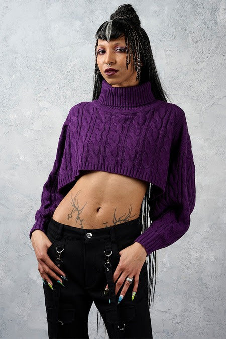 Banned Apparel Purple Knitcore Chaos Jumper