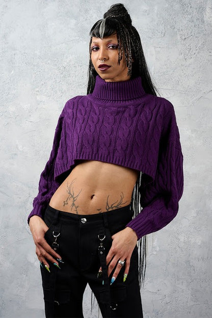 Banned Apparel Purple Knitcore Chaos Jumper