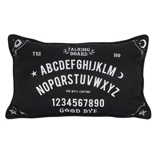 Small Rectangular Black and White Talking Board Cushion - Kate's Clothing