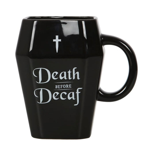 Death Before Decaf Coffin Mug - Kate's Clothing