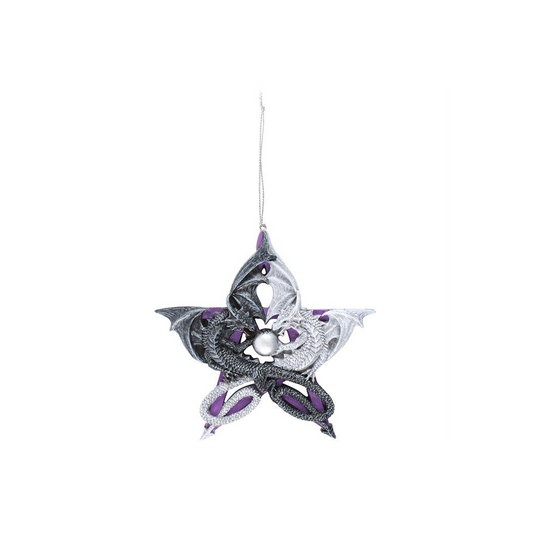 Pentagram Dragon Hanging Ornament by Anne Stokes - Kate's Clothing