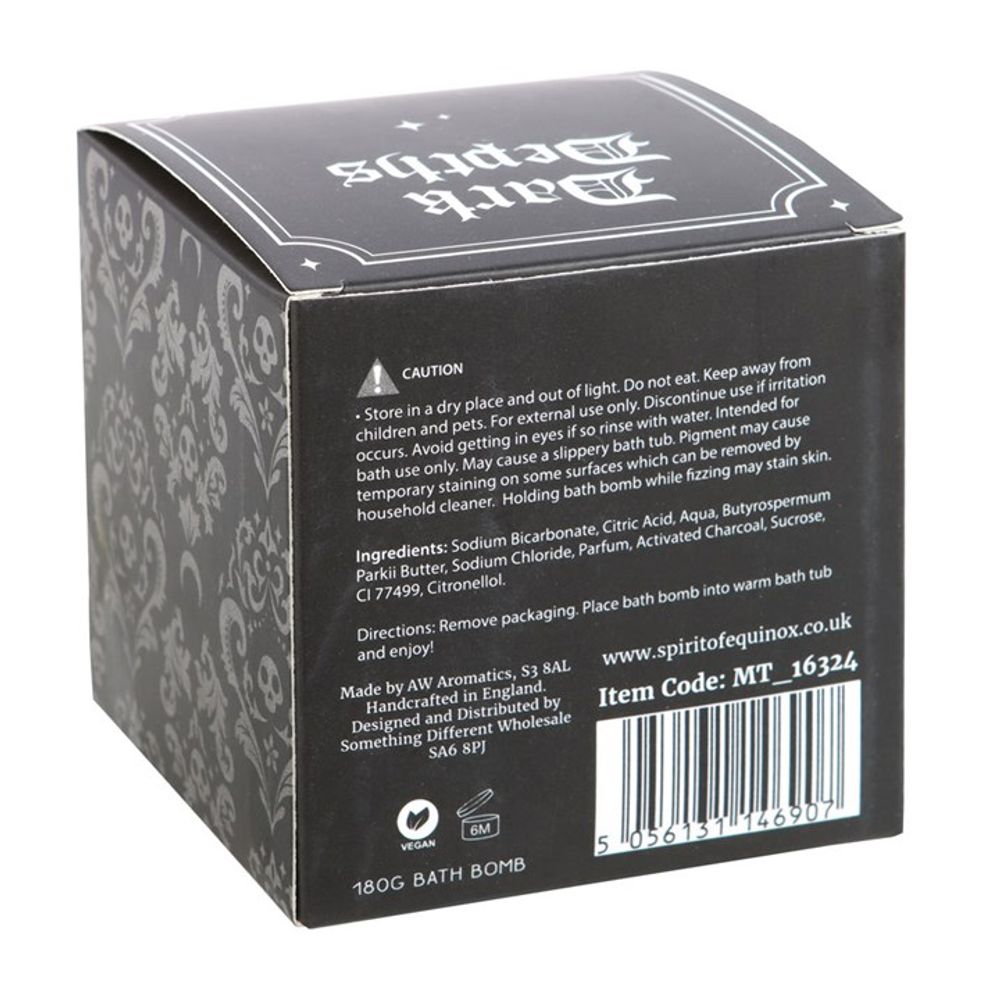 Dark Depths Black Charcoal Bath Bomb - Kate's Clothing