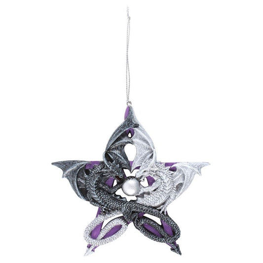 Pentagram Dragon Hanging Ornament by Anne Stokes - Kate's Clothing