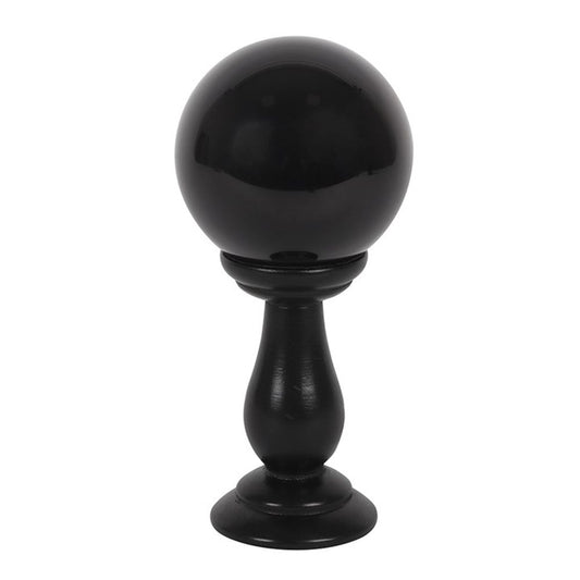 Small Black Crystal Ball on Stand - Kate's Clothing