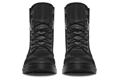 Gothic Attitude made-to-order boots with lunar cycle print and vegan materials