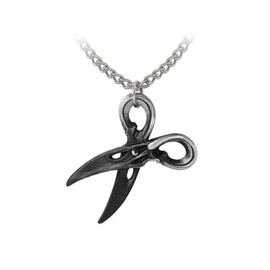 Alchemy Gothic Witches Shears Raven Scissors Necklace
