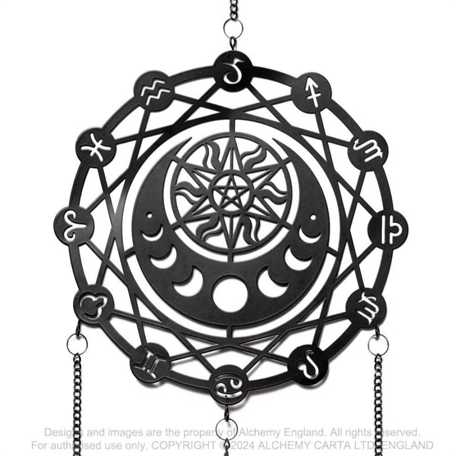 Alchemy Gothic Zodiac Dream Catcher Hanging Decoration - Kate's Clothing