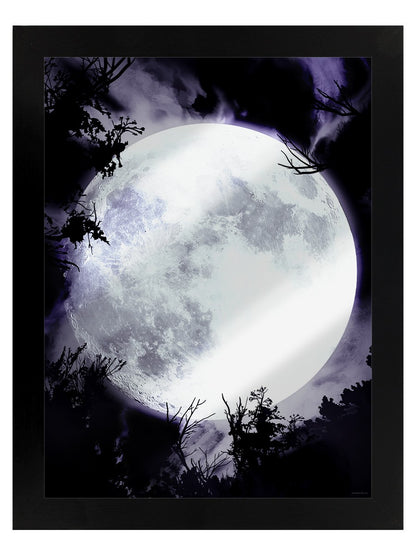Framed Mirrored Tin Sign - Celestial Moon - Kate's Clothing