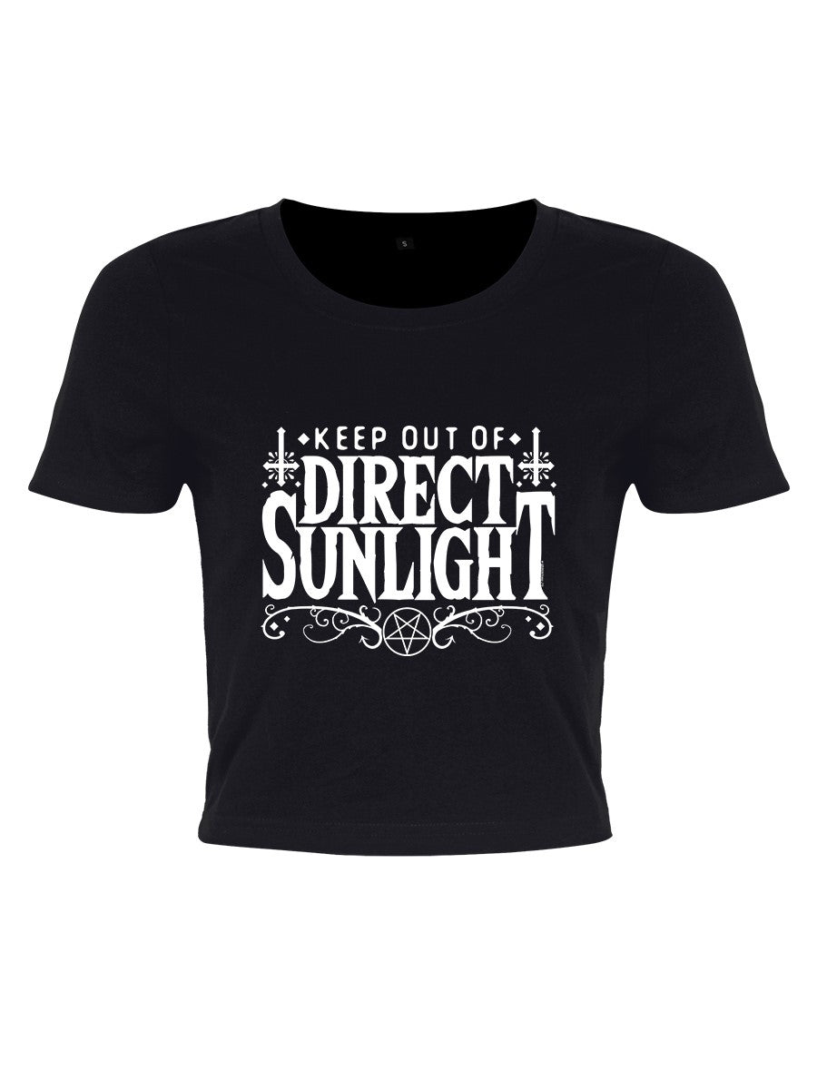 Keep Out Of Direct Sunlight Cropped T-Shirt - Kate's Clothing