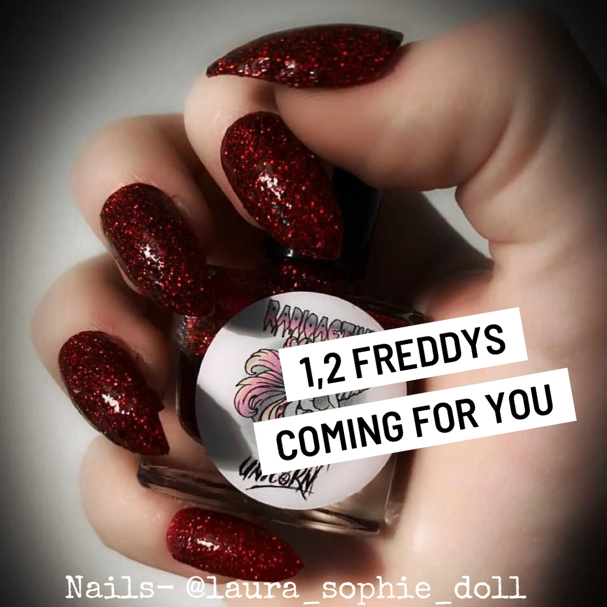 Radioactive Unicorn 1 2 Freddy’s Coming For You Nail Polish - Kate's Clothing