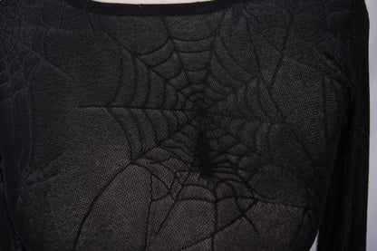 Devil Fashion Web Pattern Mesh Top - Kate's Clothing