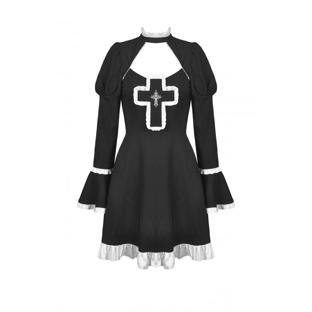 Dark In Love Crucifix Dress - Kate's Clothing