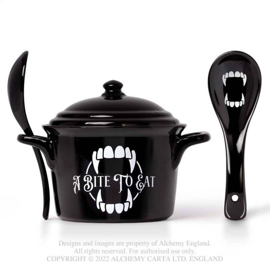 Alchemy A Bite To Eat Bowl And Spoon Set - Kate's Clothing