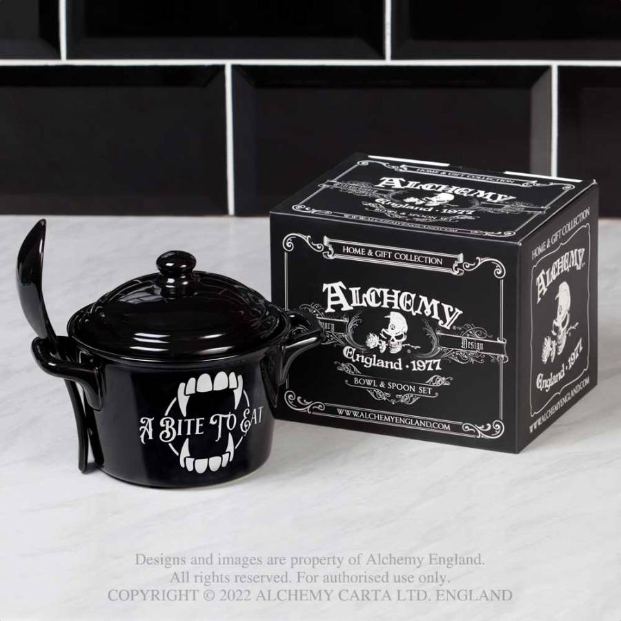 Alchemy A Bite To Eat Bowl And Spoon Set - Kate's Clothing