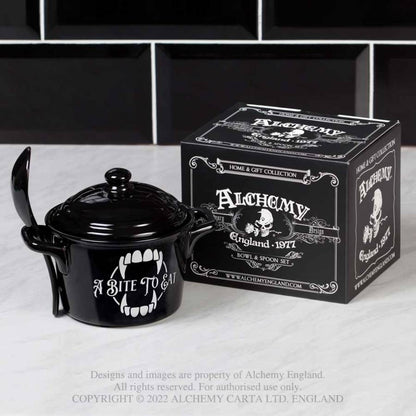 Alchemy A Bite To Eat Bowl And Spoon Set - Kate's Clothing