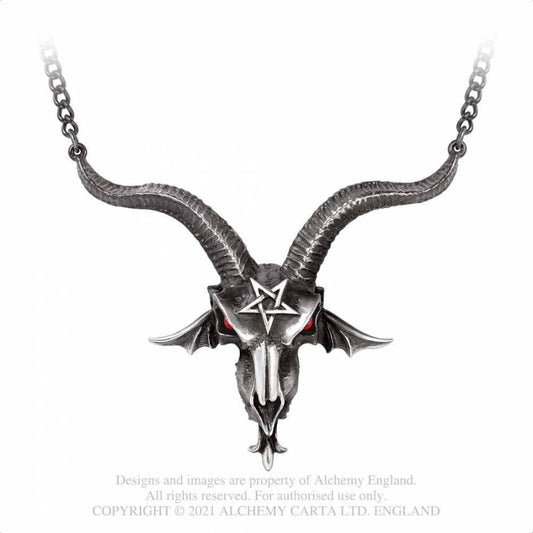 Baphometica pendant striking dark drama necklace by Alchemy Gothic England